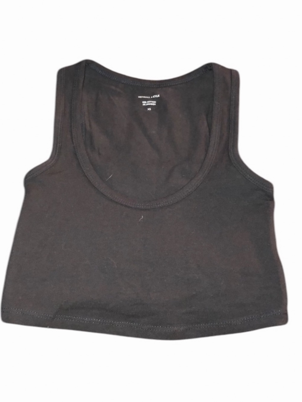 𝅺Kendall & Kylie size  X small bundle of 2 cropped tanks black & tie dye tank
